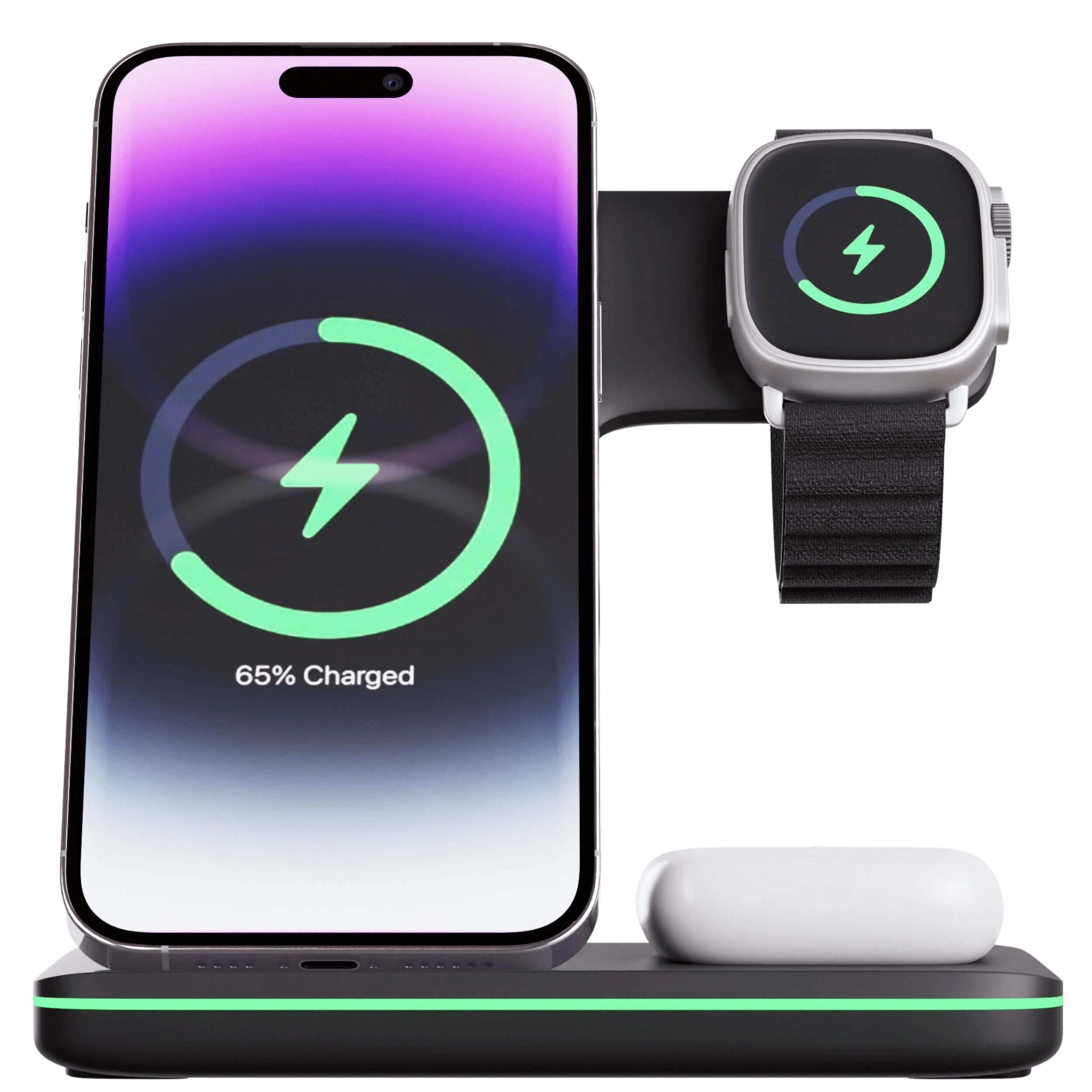 3 in 1 Wireless Charger for Apple iPhone 14 Pro Max, Apple Watch Ultra, & Apple AirPods Pro