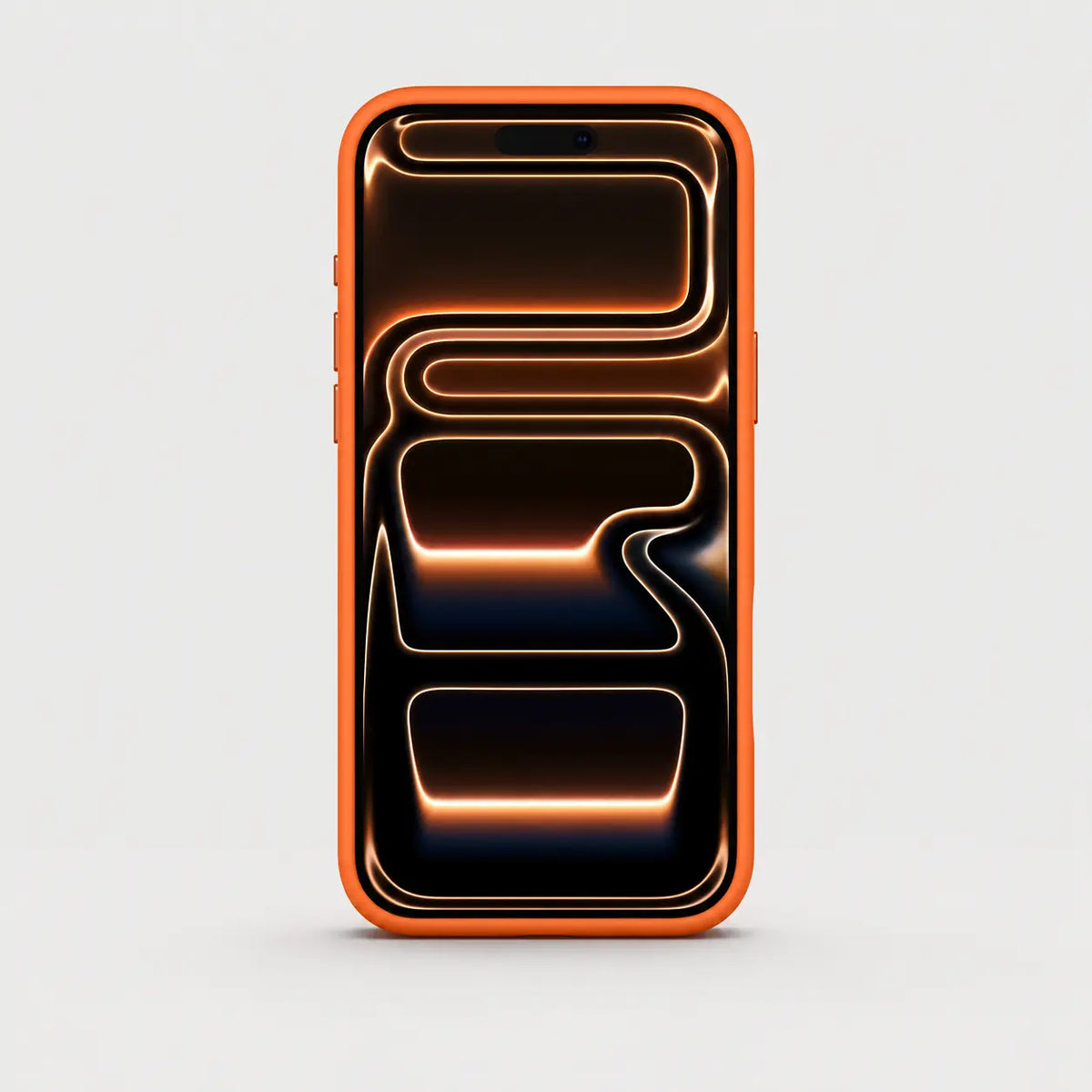 Orange silicone phone case shown from the front #color_Cosmic Orange