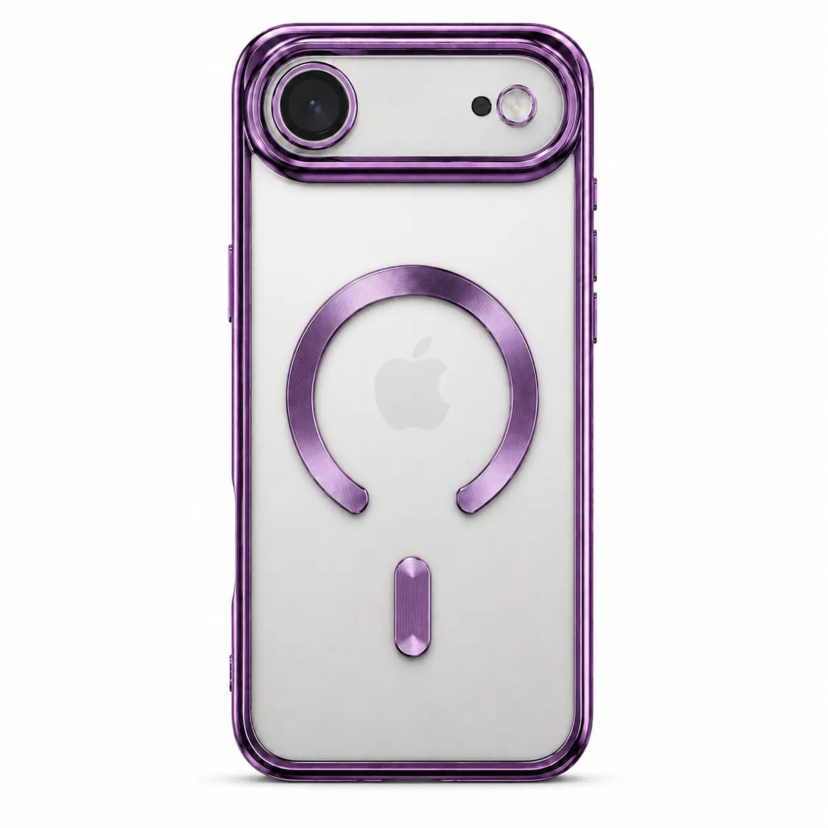 Lavender tinted magnetic phone case with single camera openings, shown from the back on white #color_Lavender