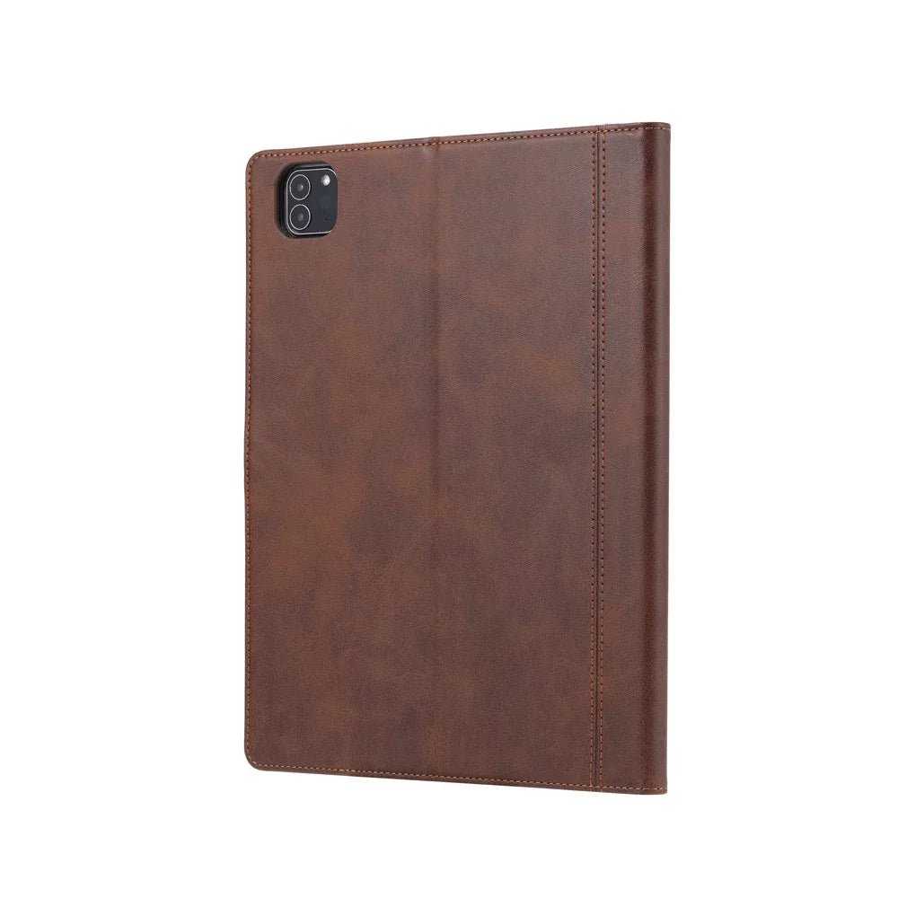 Leather Folio Case with Card Slots & Pencil Holder for iPad