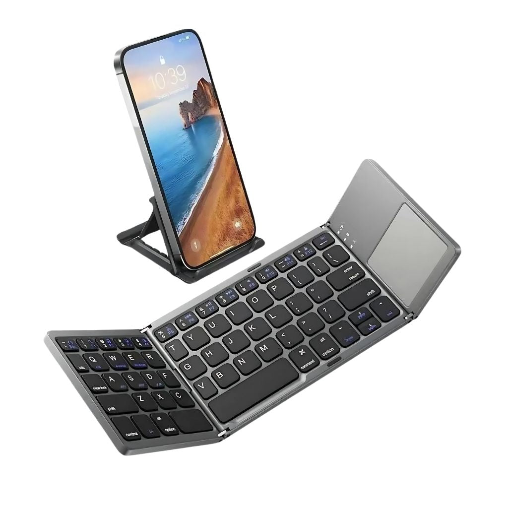 Mini Portable Folding Keyboard with Bluetooth for iPhone, iPad, Mac ...