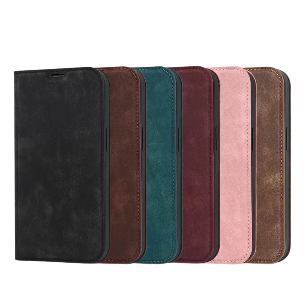 Magnetic Leather Case with Wallet for iPhone