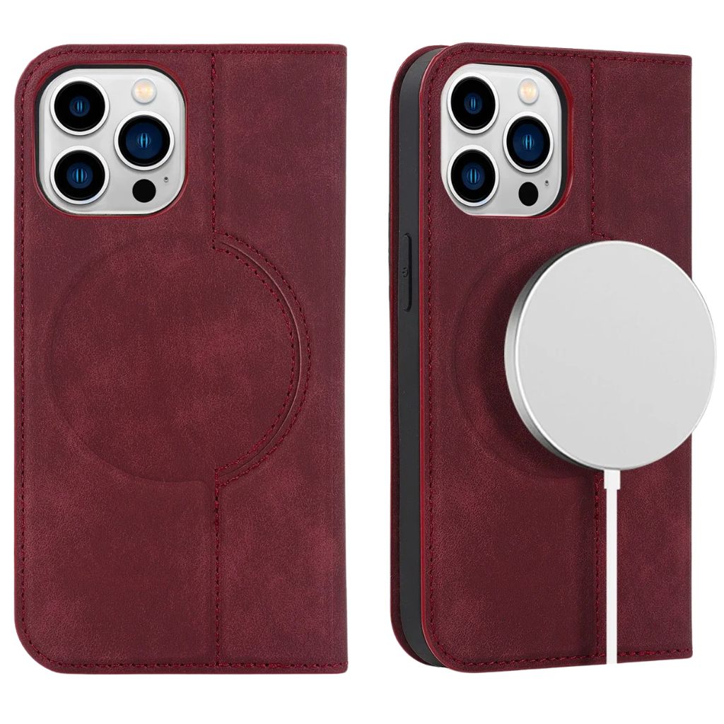 Magnetic Leather Case with Wallet for iPhone