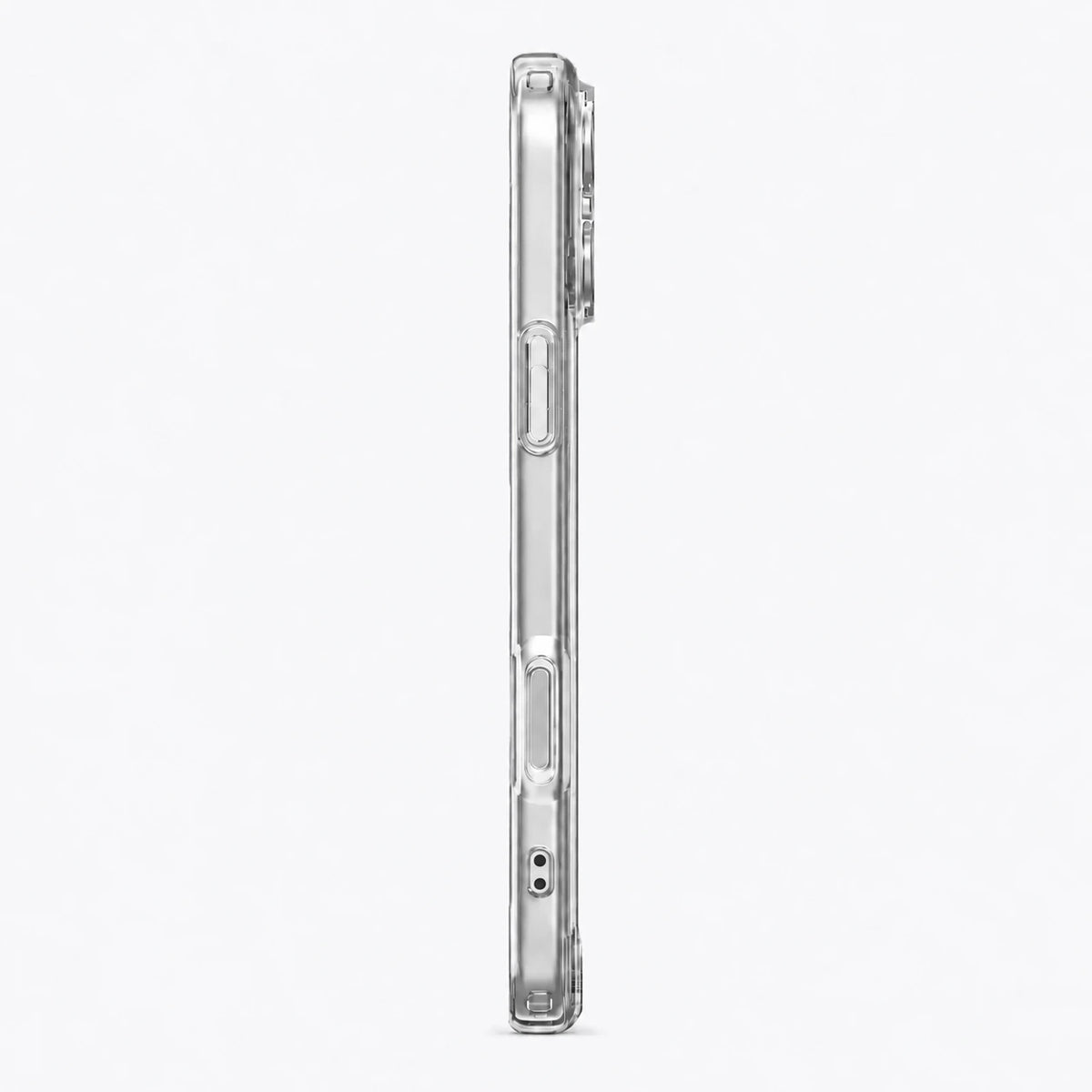 Silver tinted phone case in a slim side profile on a white background #color_Titanium Silver