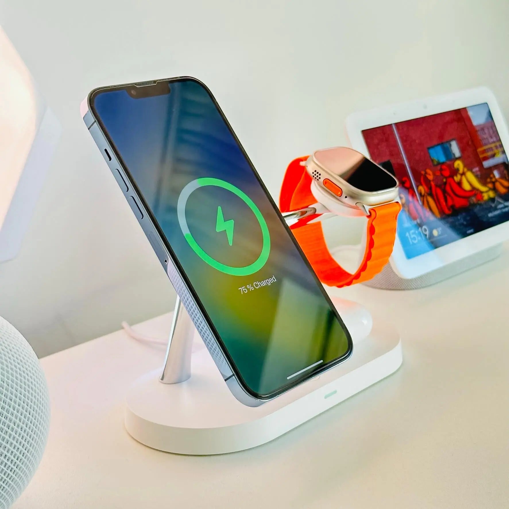 3 in 1 Wireless Charging Station for Apple Devices, Apple iPhone 14 Pro Max, Apple Watch Series 8, Ultra, and Apple AirPods Pro 2